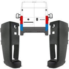 Takapuskurin kulma varten Peugeot Boxer 2006-2018 / Vasen / Vasen+Oikea / Sarja 14084