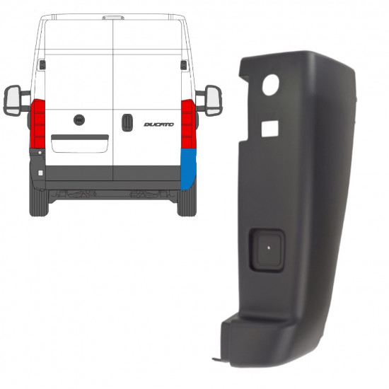 Takapuskurin kulma varten Fiat Ducato 2006-2018 / Oikea 7472