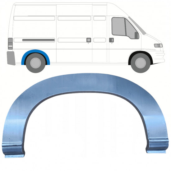 Takalokasuoja korjaussarja varten Fiat Ducato Boxer Relay 1994- / Vasen = Oikea (symmetrinen) 7335