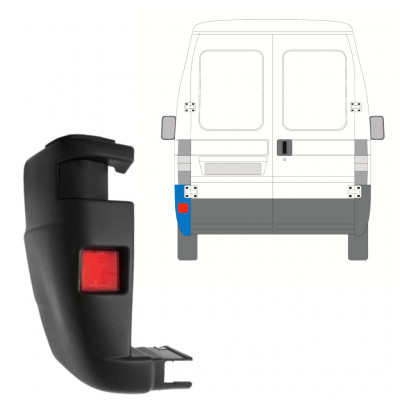 Takapuskurin kulma varten Fiat Ducato 2002-2006 / Vasen 7714