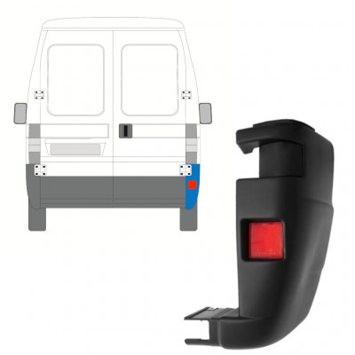 Takapuskurin kulma varten Fiat Ducato 2002-2006 / Oikea 7713