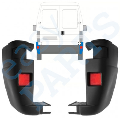 Takapuskurin kulma varten Fiat Ducato 2002-2006 / Vasen+Oikea / Sarja 9816