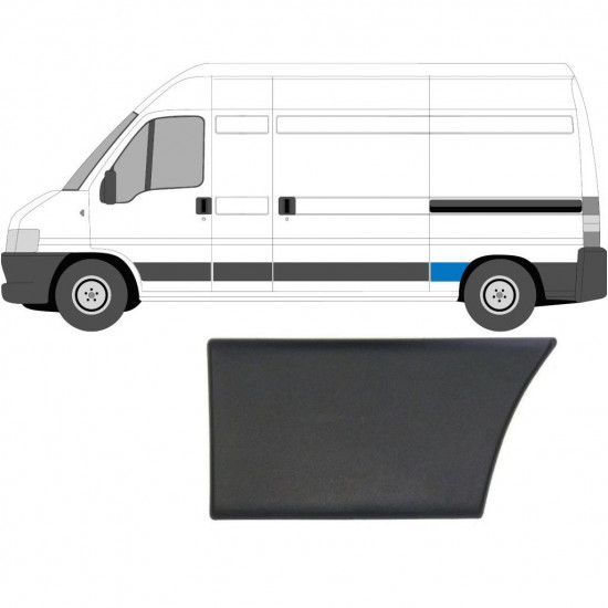 Takan koristelista varten Fiat Ducato Boxer Relay 2002-2006 / Vasen 5142