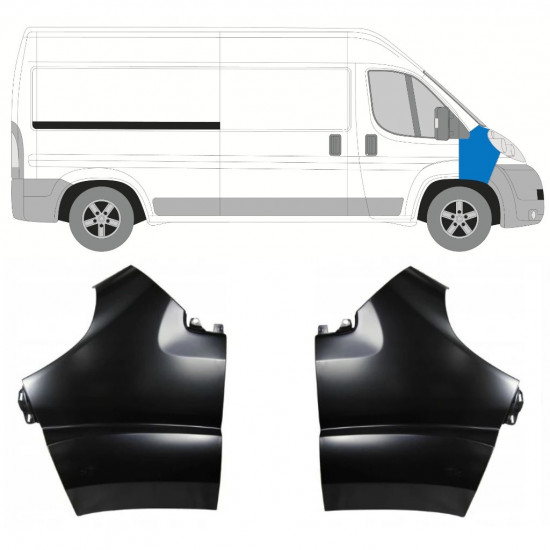 Etulokasuoja varten Fiat Ducato 2006-2014 / Vasen+Oikea / Sarja 10045