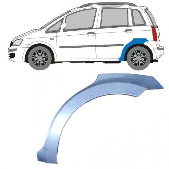 Takalokasuoja korjaussarja varten Fiat Idea 2004-2011 / Vasen 7352