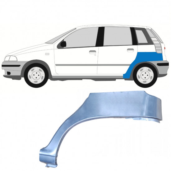 Takalokasuoja korjaussarja varten Fiat Punto 1 1993-1999 / Vasen 7275