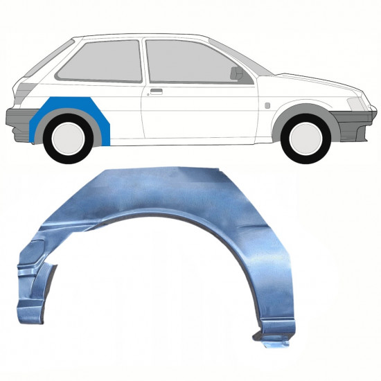 Takalokasuoja korjaussarja varten Ford Fiesta 1989-1995 / Oikea 8745