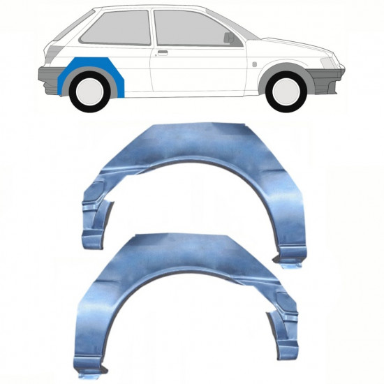 Takalokasuoja korjaussarja varten Ford Fiesta 1989-1995 / Vasen+Oikea / Sarja 10631