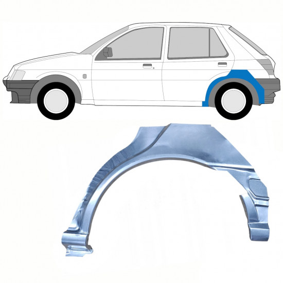 Takalokasuoja korjaussarja varten Ford Fiesta 1989-1995 / Vasen 8748