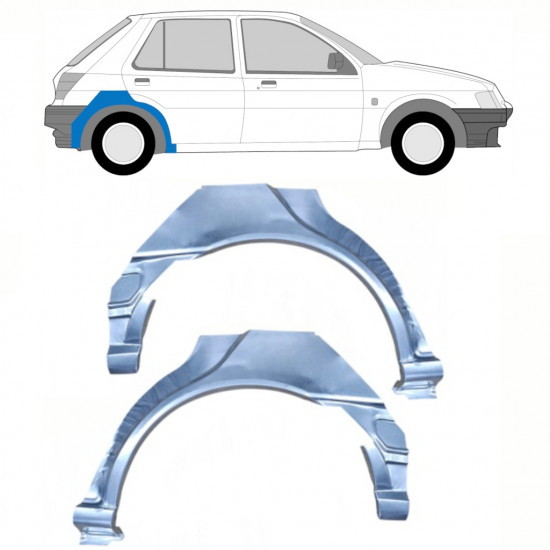 Takalokasuoja korjaussarja varten Ford Fiesta 1989-1995 / Vasen+Oikea / Sarja 10526