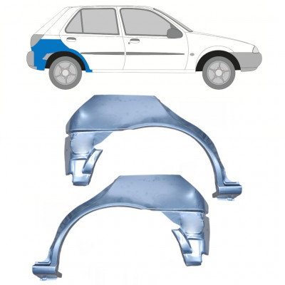 Takalokasuoja korjaussarja varten Ford Fiesta 1995-1999 / Vasen+Oikea / Sarja 11023