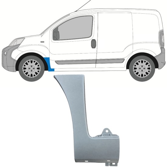 Etulokasuojan korjauspelti varten Peugeot Bipper 2007-2017 / Vasen 16945