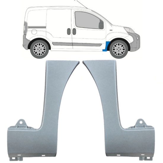 Etulokasuojan korjauspelti varten Peugeot Bipper 2007-2017 / Vasen+Oikea 16946