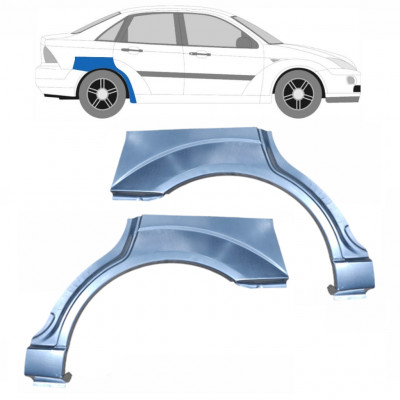 Takalokasuoja korjaussarja varten Ford Focus 1998-2007  / Vasen+Oikea / SEDAN / Sarja 6562