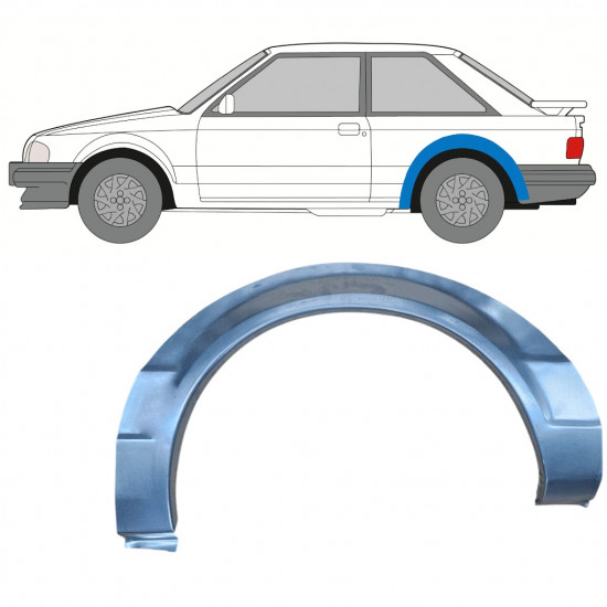 Takalokasuoja korjaussarja varten Ford Escort 1980-1986 / Vasen 7817