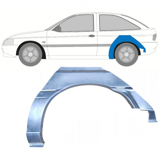 Takalokasuoja korjaussarja varten Ford Escort 1995-2000 / Vasen 7815