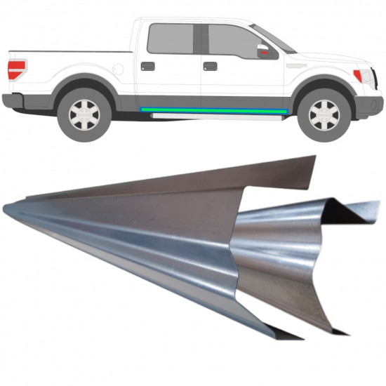 Sisäinen ja ulkoinen kynnyksen korjauspaneeli varten Ford F-150 2008-2014 / Vasen = Oikea (symmetrinen) / Sarja 11754