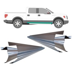 Sisäinen ja ulkoinen kynnyksen korjauspaneeli varten Ford F-150 2008-2014 / Vasen+Oikea / Sarja 11755