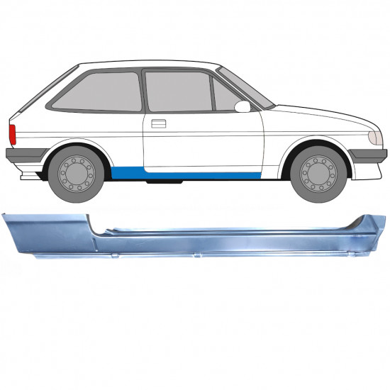 Kynnyspelti varten Ford Fiesta 1983-1989 / Oikea 7344