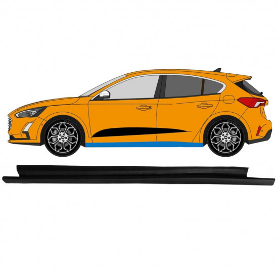 Kynnyksen suojus varten Ford Focus 2018- / Vasen 7720