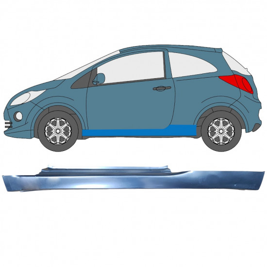 Kynnyspelti korjauspaneeli varten Ford KA 2008-2016 / Vasen 12043