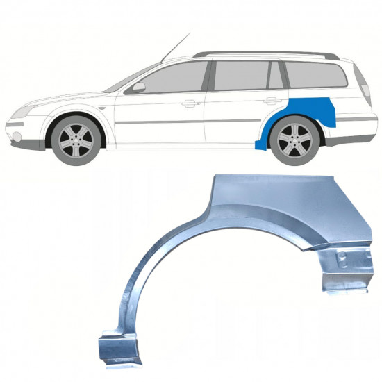 Takalokasuoja korjaussarja varten Ford Mondeo 2000-2007 / Vasen / COMBI 8045