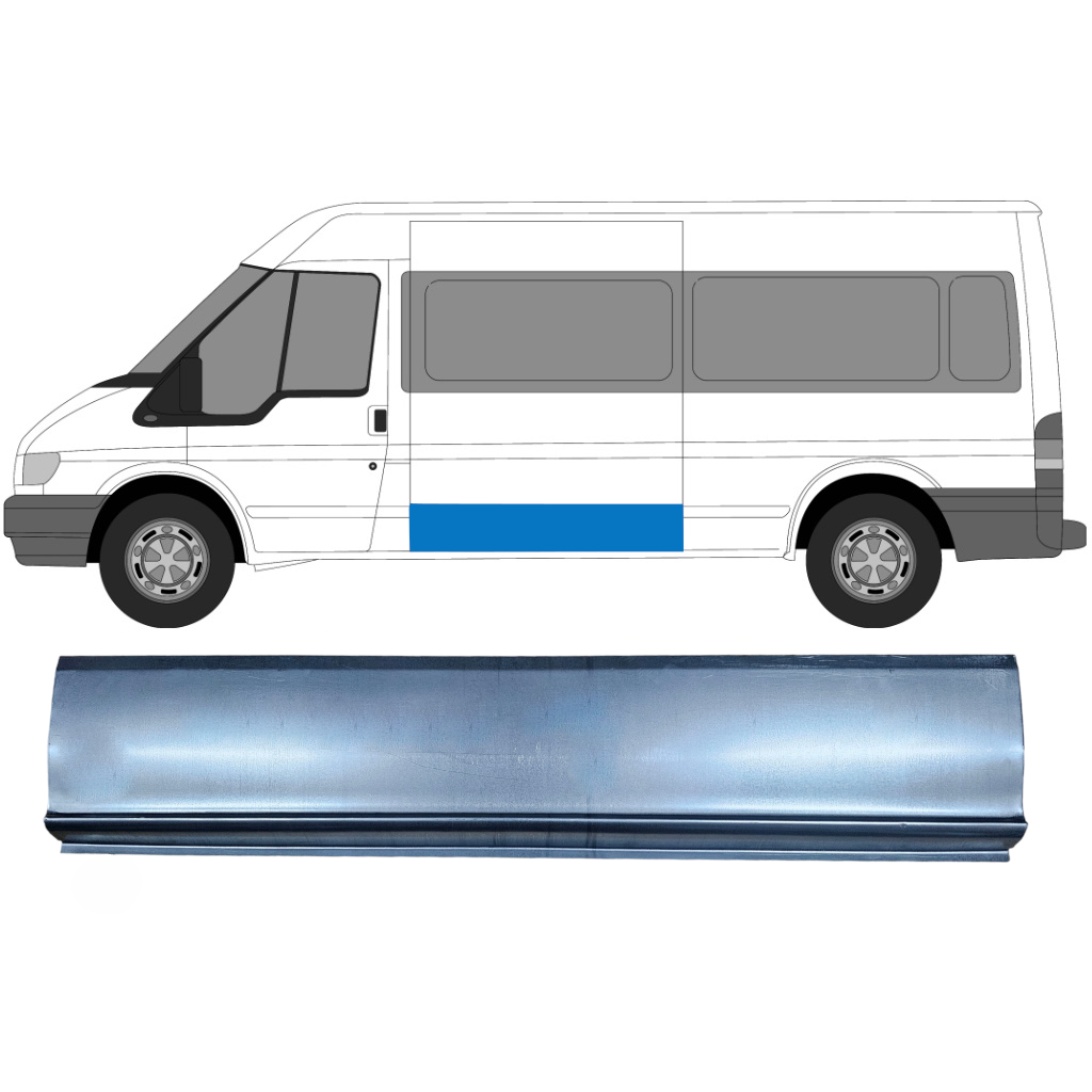 Sivuhelmapelti Korjauspaneeli Matala Varten Ford Transit 2000- / Mwb / Lwb / Vasen = Oikea (Symmetrinen) 5322