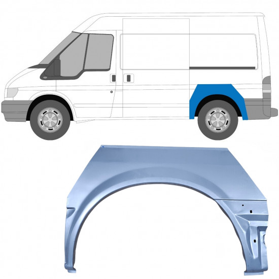 Takalokasuoja korjaussarja varten Ford Transit 2000- / SWB / Vasen 7157