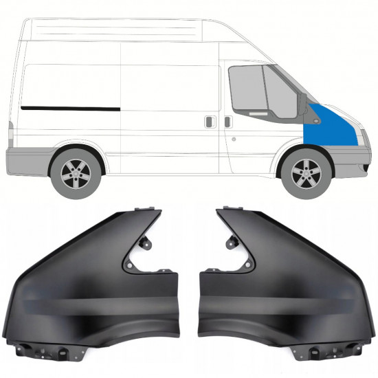 Etulokasuoja varten Ford Transit 2006-2013 / Vasen+Oikea / Sarja 10541