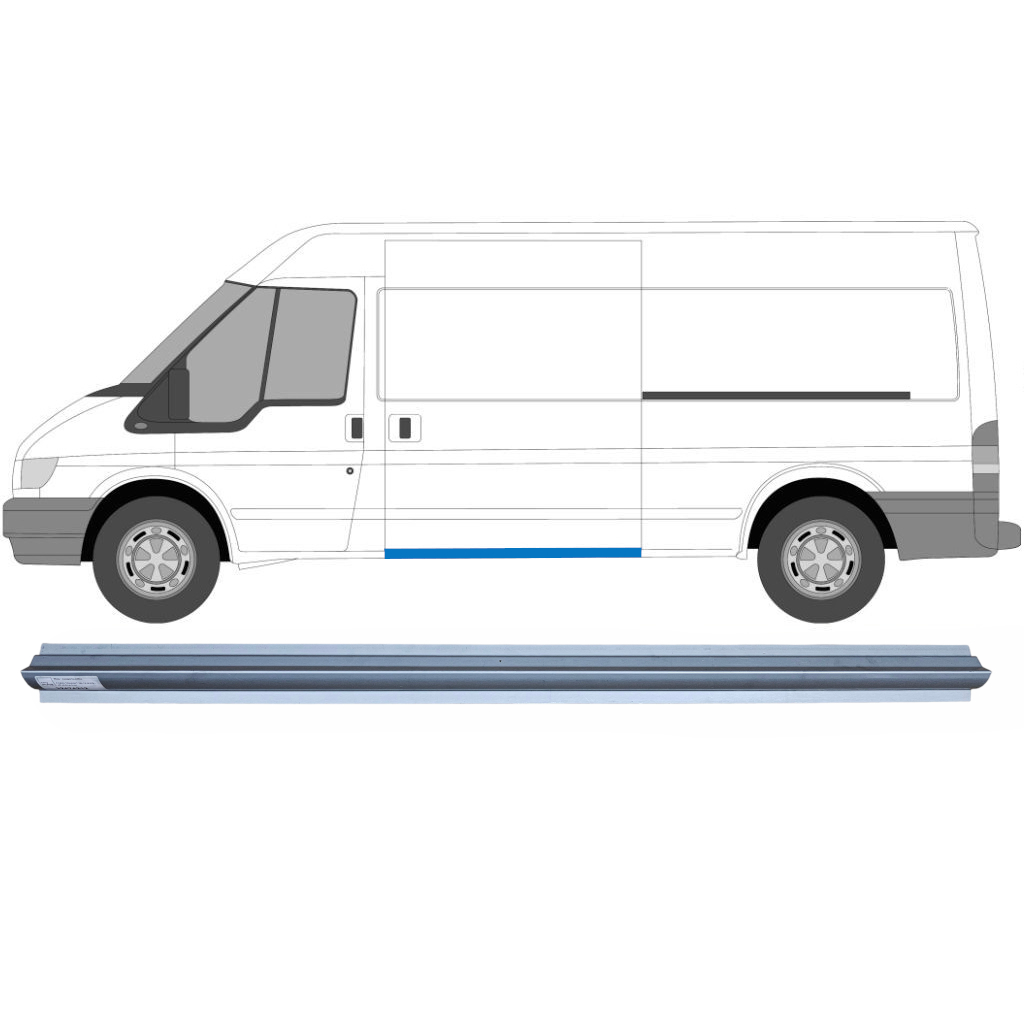 Sivuoven Kynnysprofiili Varten Ford Transit 2000-2013 / Mwb / Lwb / Vasen = Oikea (Symmetrinen) 5692