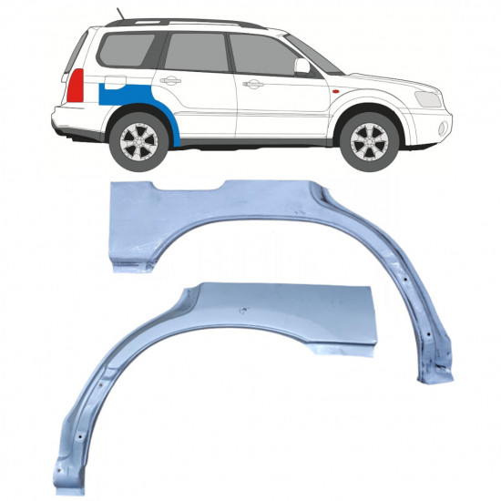 Takalokasuoja korjaussarja varten Subaru Forester Sg 2002-2008 / Vasen+Oikea / Sarja 9896