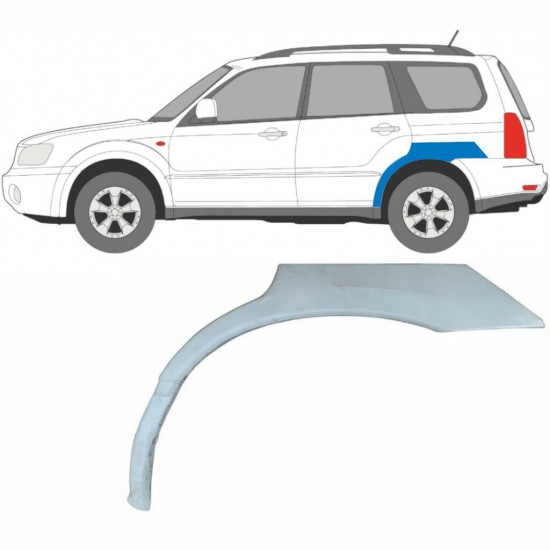 Takalokasuoja korjaussarja varten Subaru Forester Sg 2002-2008 / Vasen 8826