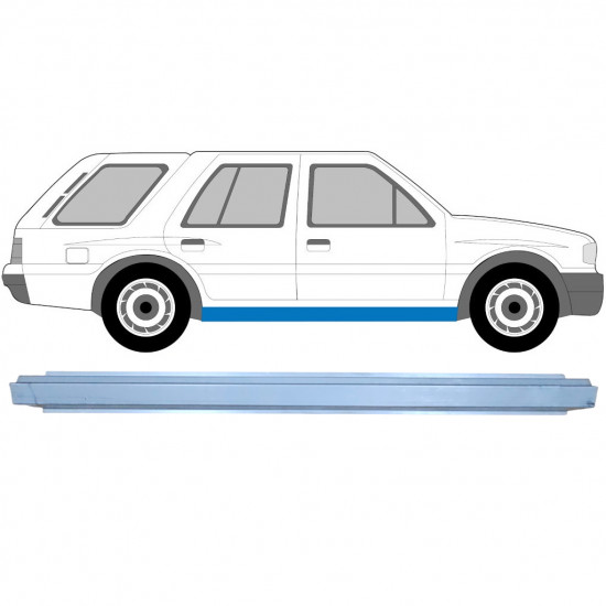 Kynnyspelti korjauspaneeli varten Opel Frontera 1991-1998 / Vasen = Oikea (symmetrinen) 6882