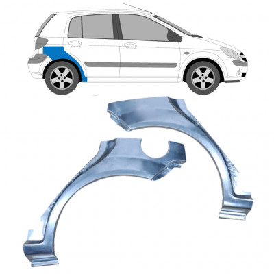 Takalokasuoja korjaussarja varten Hyundai Getz 2002-2010 / Vasen+Oikea / Sarja 10531