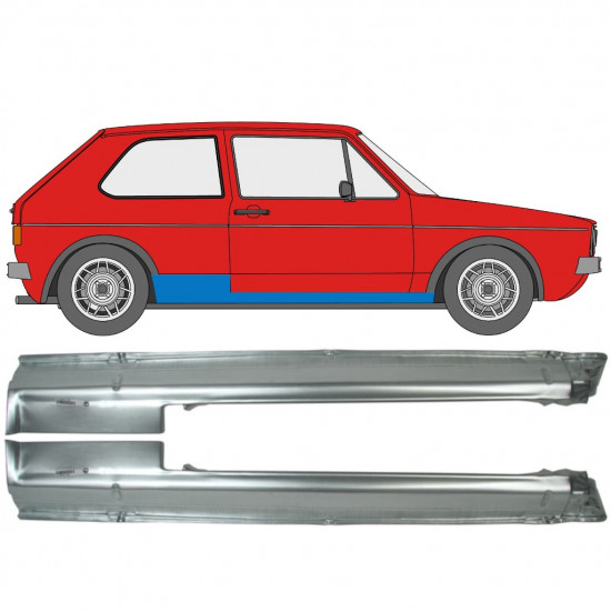 Kynnyspelti korjauspaneeli varten VW Golf 1 1974- / Vasen+Oikea / Sarja 9859