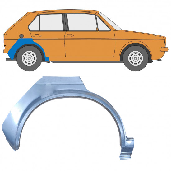 Takalokasuoja korjaussarja varten VW Golf 1 1974- / Oikea 7347