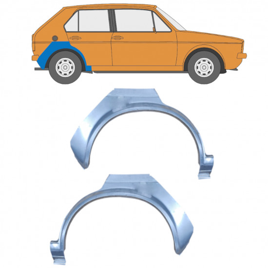 Takalokasuoja korjaussarja varten VW Golf 1 1974-  / Sarja 12505