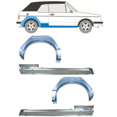 Kynnyspelti + takalokasuojan korjaussarja varten Volkswagen Golf 1 1974-1985 / CABRIO / Sarja 12579