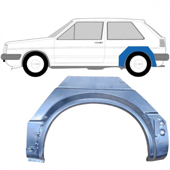 Takalokasuoja korjaussarja varten VW Golf 2 1982- / Vasen 7100