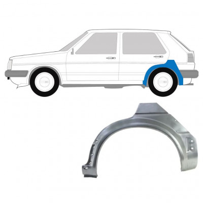 Takalokasuoja korjaussarja varten VW Golf 2 1982- / Vasen 7247