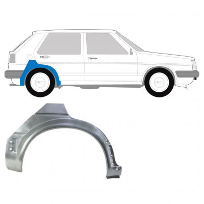 Takalokasuoja korjaussarja varten VW Golf 2 1982- / Oikea 7248