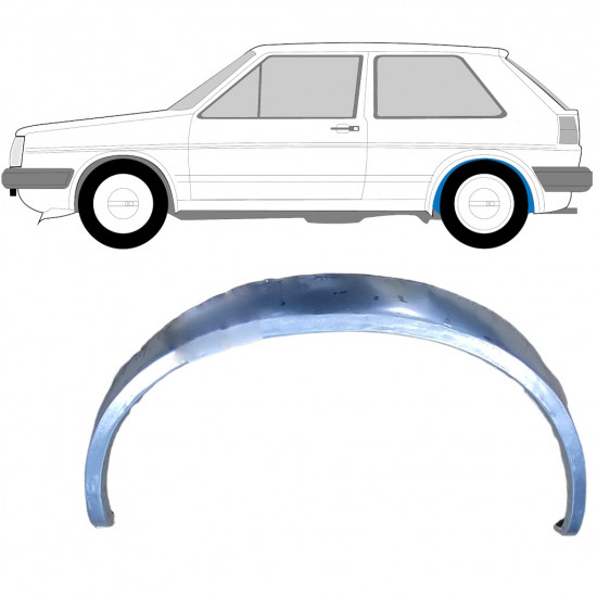 Takalokasuojan sisäkorjauspaneeli varten VW Golf 2 1982- / Vasen 7846