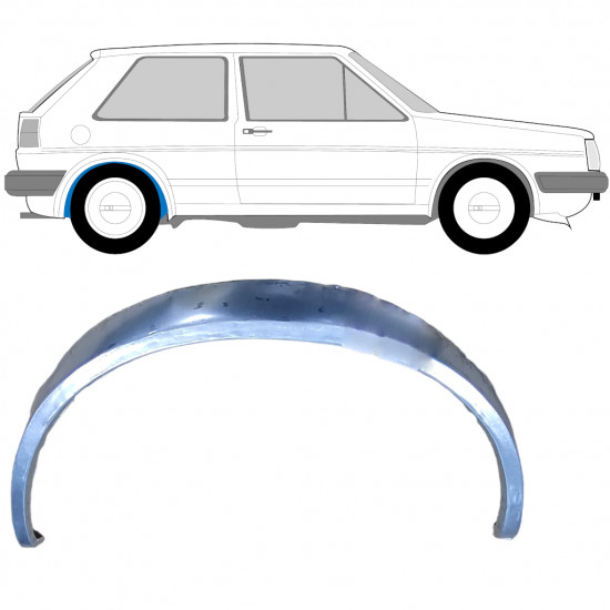 Takalokasuojan sisäkorjauspaneeli varten VW Golf 2 1982- / Oikea 7845