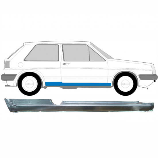 Kynnyspelti korjauspaneeli varten VW Golf 2 1982- / Oikea 7097