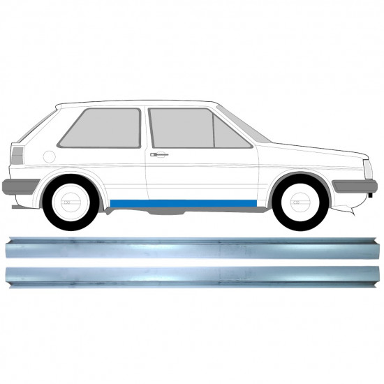 Kynnyspelti korjauspaneeli varten VW Golf 2 1982-1992 / Vasen = Oikea (symmetrinen) / Sarja 11286