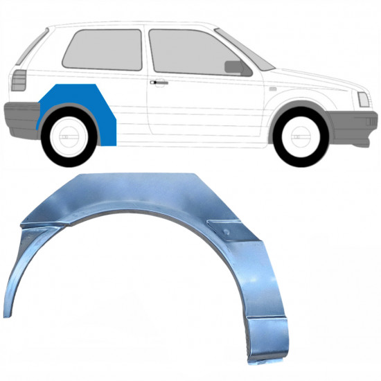 Takalokasuoja korjaussarja varten VW Golf 3 1991- / Oikea 9089