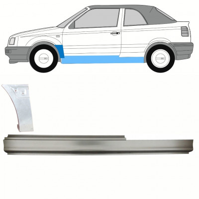 Kynnyksen ja etulokasuojan korjauspaneeli varten VW Golf 3 1993-1998 / Vasen / CABRIO / Sarja 10201