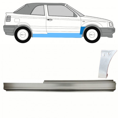 Kynnyksen ja etulokasuojan korjauspaneeli varten VW Golf 3 1993-1998 / Oikea / CABRIO / Sarja 10200