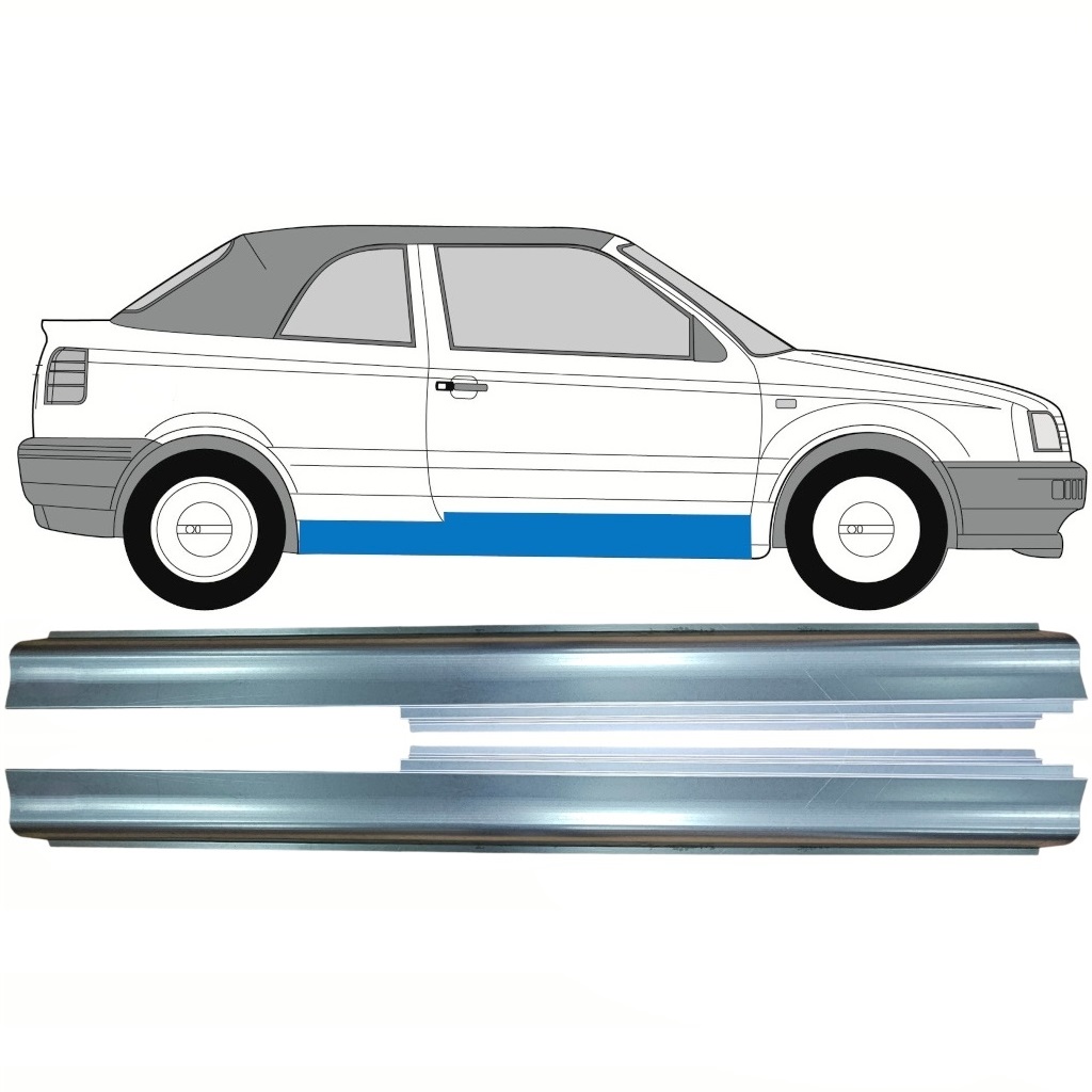 Kynnyspelti Korjauspaneeli Varten Vw Golf 3 1993-1998 / Vasen+Oikea / Cabrio / Sarja 10374