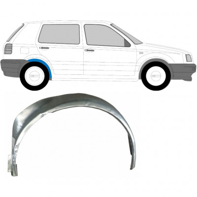 Takalokasuoja sisäkehä varten VW Golf 3 1991-1998 / Oikea 8898